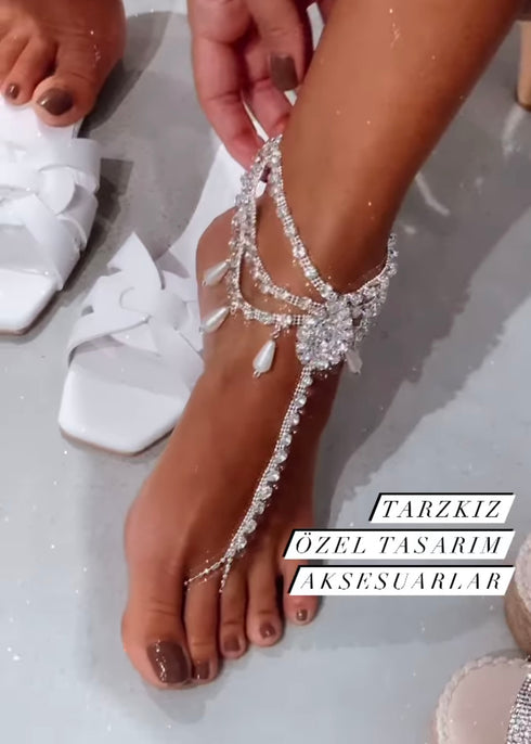 İNCİ TAŞLI AYAK ŞAHMERANI